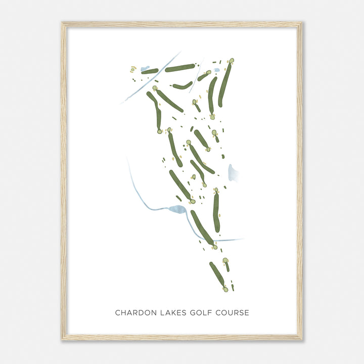 Print of Chardon Lakes Golf Course Modern Map
