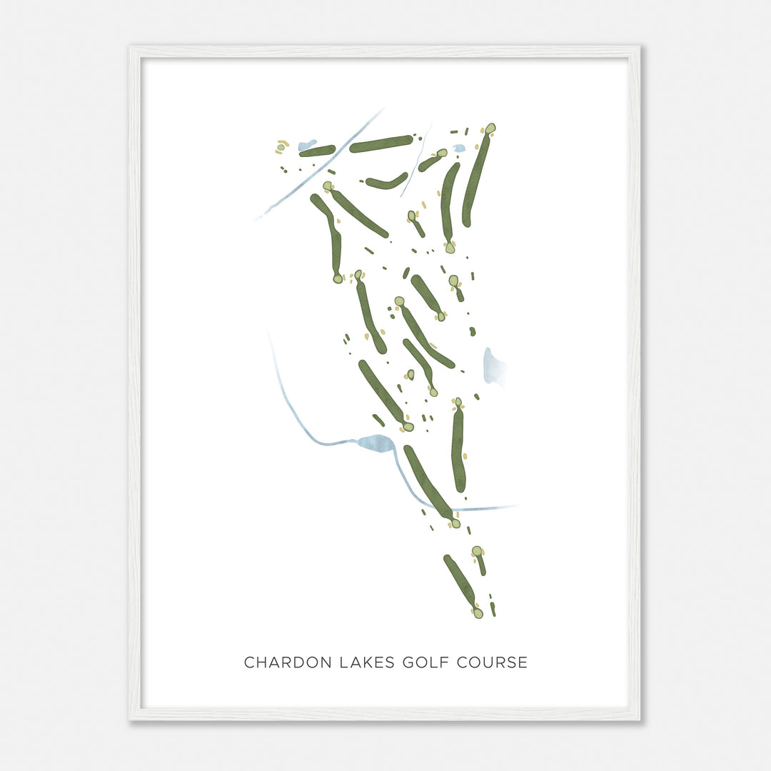 Print of Chardon Lakes Golf Course Modern Map