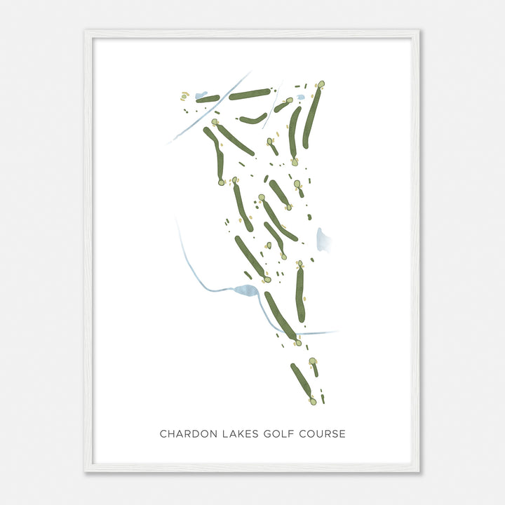 Print of Chardon Lakes Golf Course Modern Map