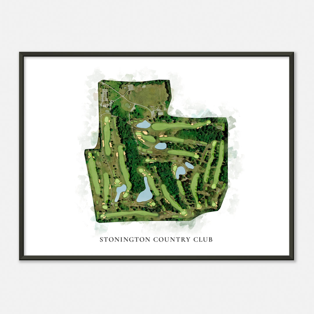 Print of Stonington Country Club Classic Map