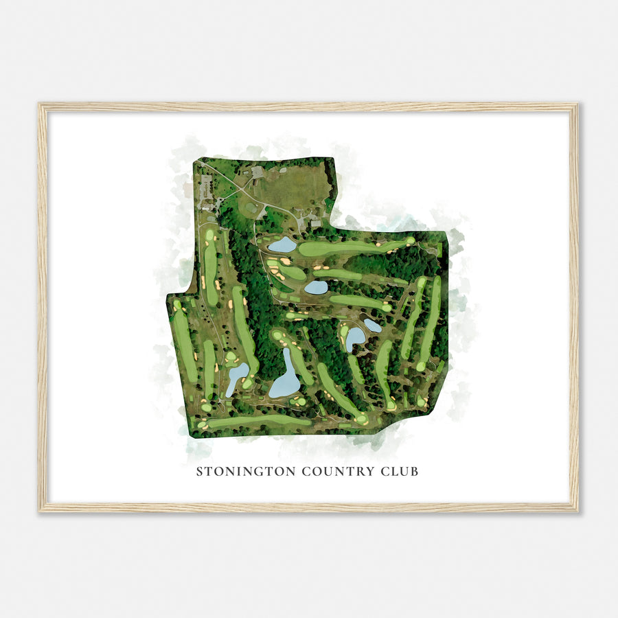 Print of Stonington Country Club Classic Map