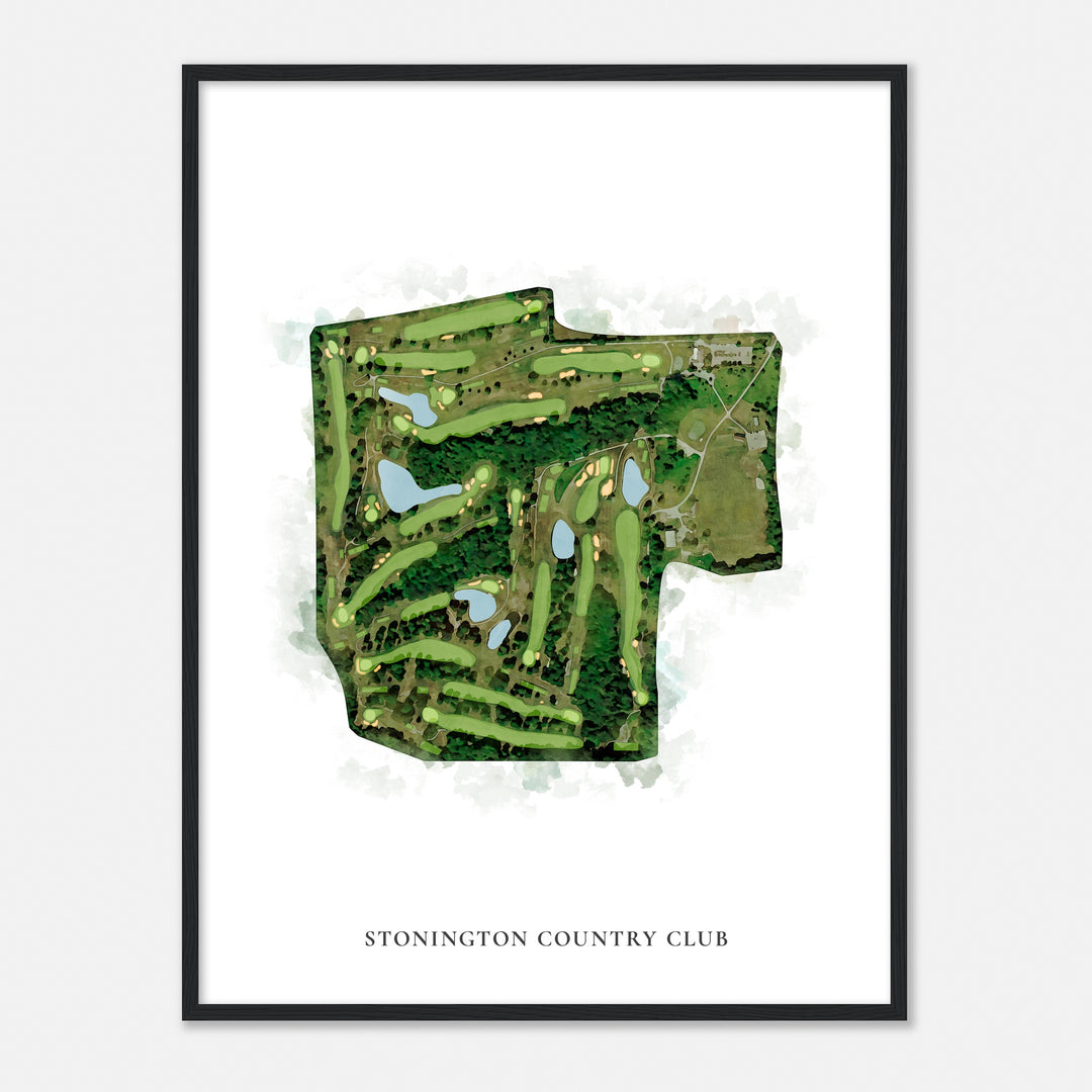 Print of Stonington Country Club Classic Map