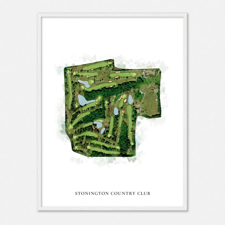 Print of Stonington Country Club Classic Map