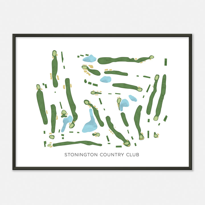 Print of Stonington Country Club Modern Map