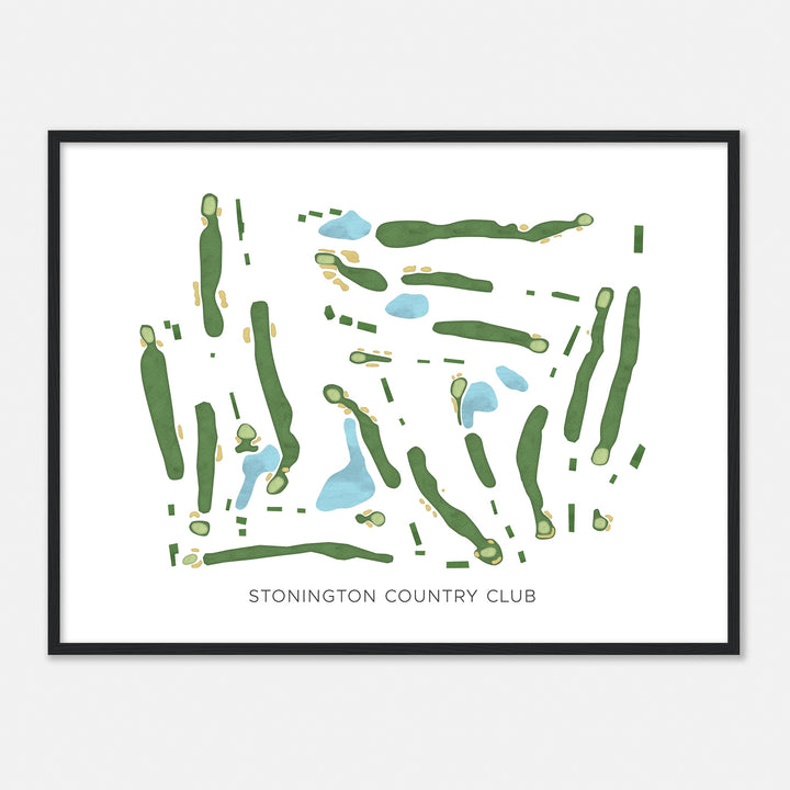 Print of Stonington Country Club Modern Map