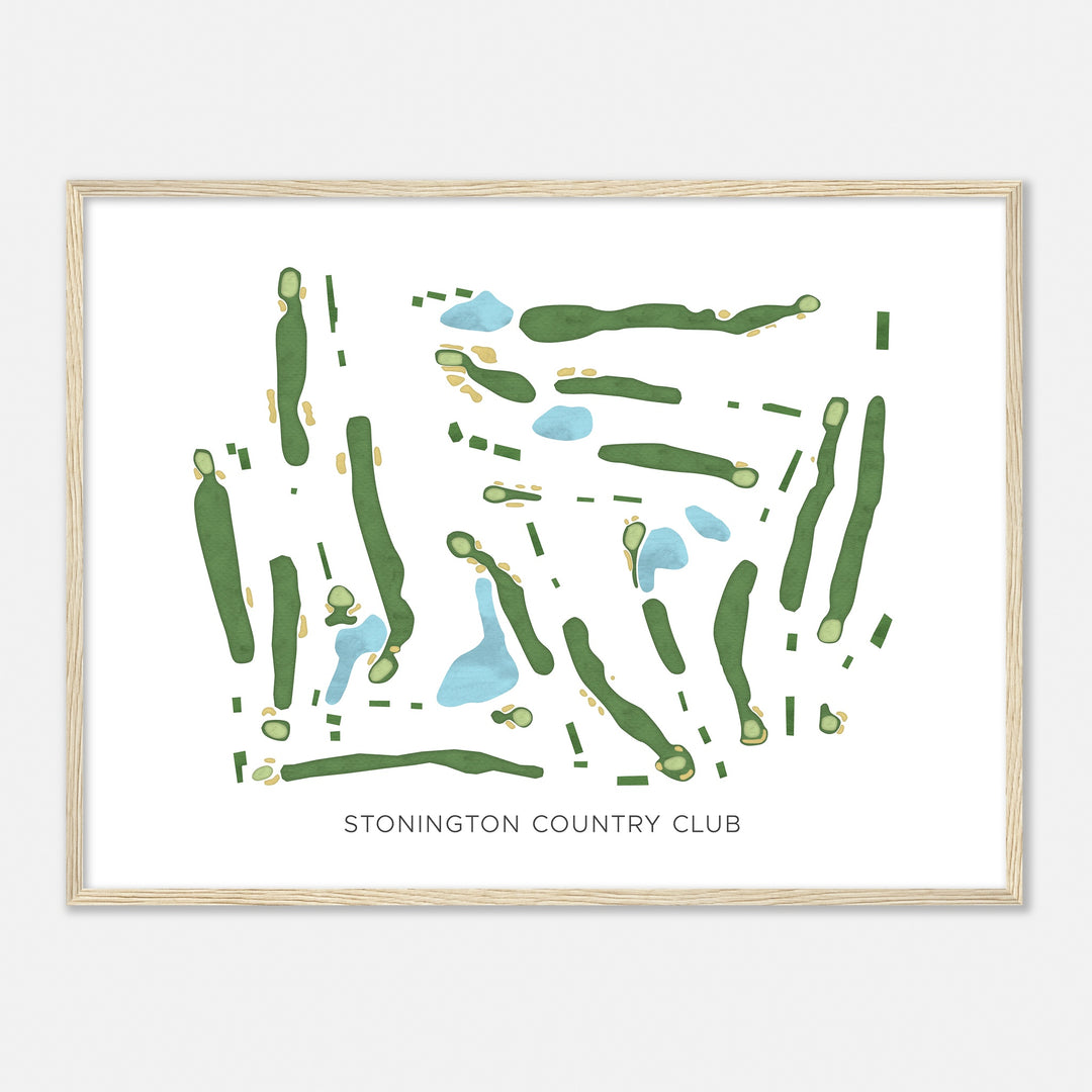 Print of Stonington Country Club Modern Map