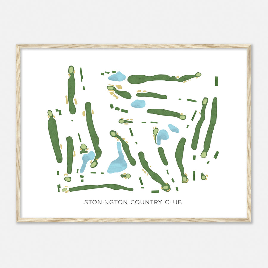 Print of Stonington Country Club Modern Map