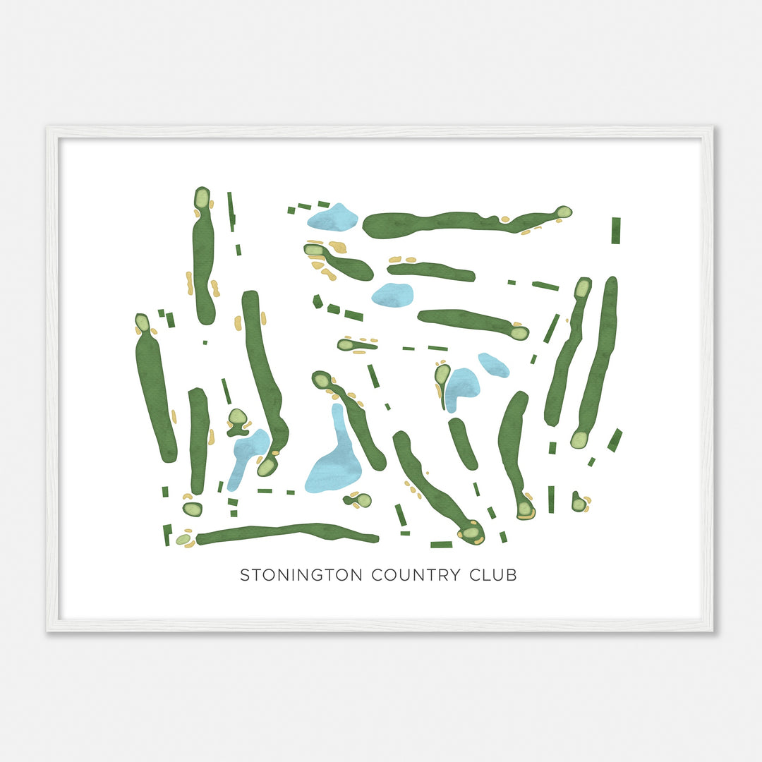 Print of Stonington Country Club Modern Map