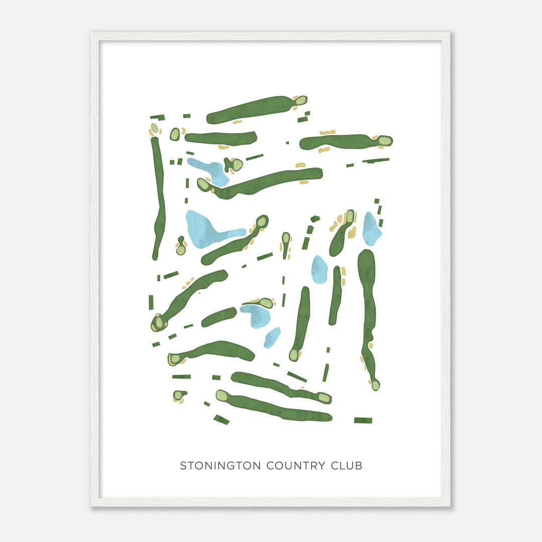 Print of Stonington Country Club Modern Map