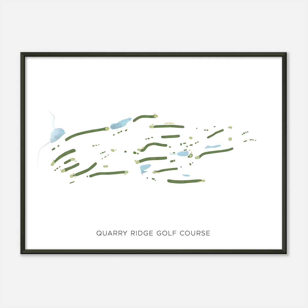 Print of Quarry Ridge Golf Course Modern Map