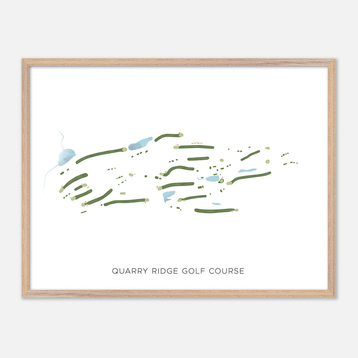 Print of Quarry Ridge Golf Course Modern Map