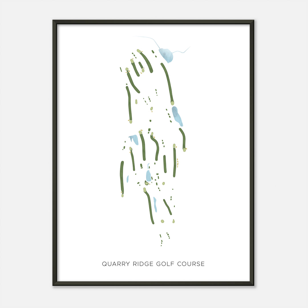 Print of Quarry Ridge Golf Course Modern Map