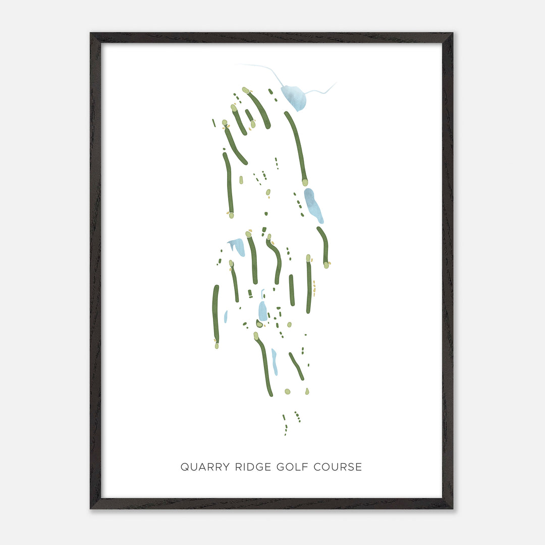 Print of Quarry Ridge Golf Course Modern Map