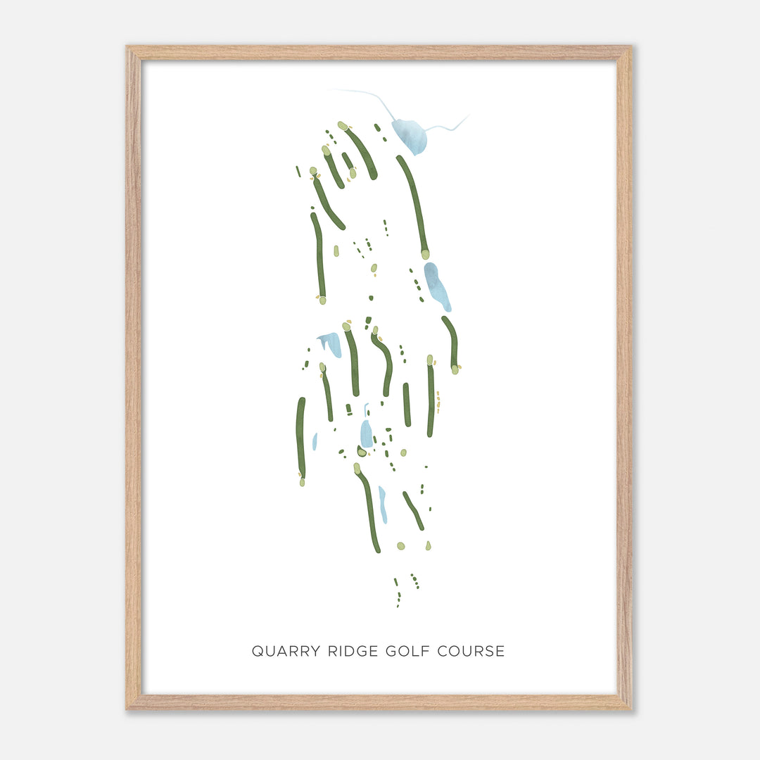 Print of Quarry Ridge Golf Course Modern Map