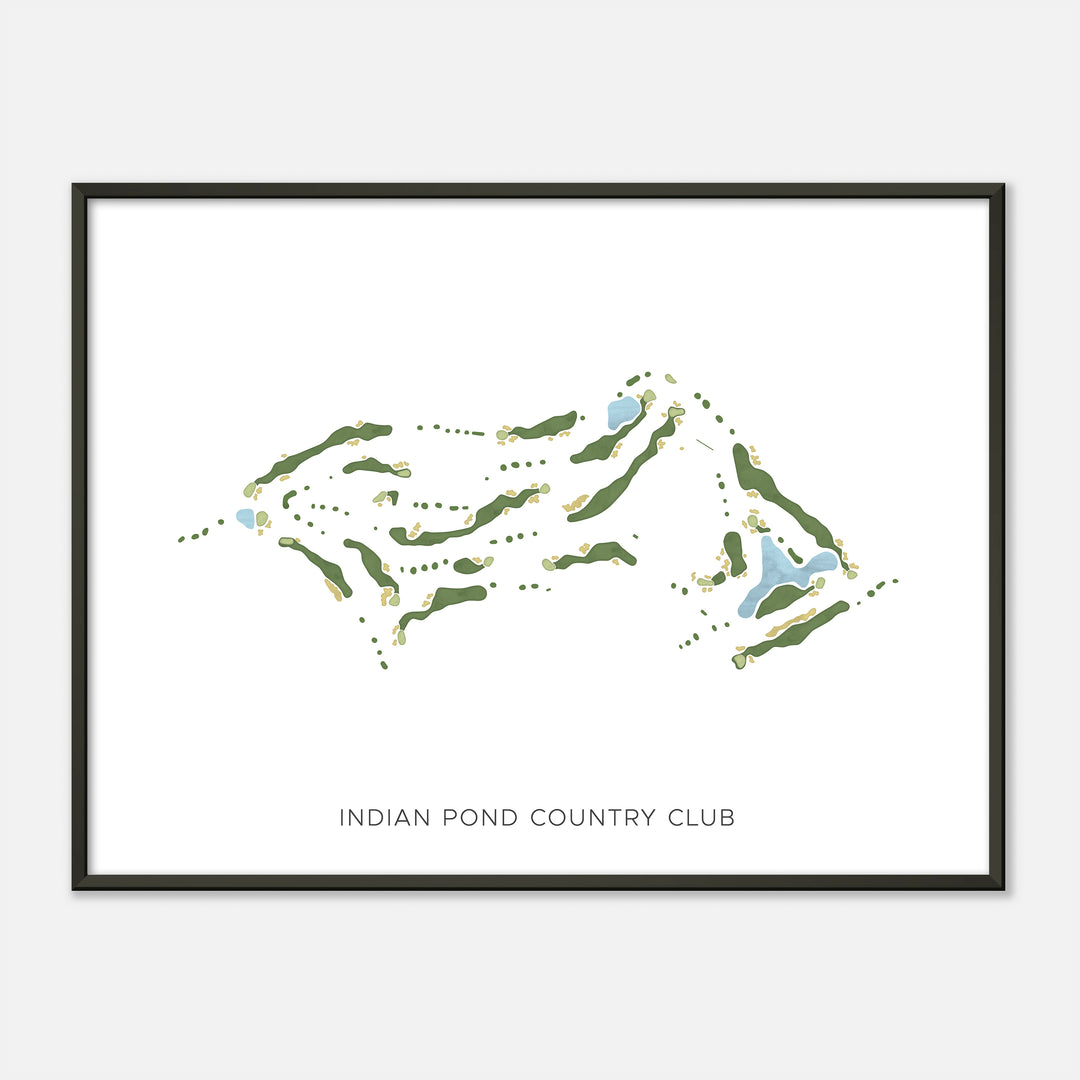 Print of Indian Pond Country Club Modern Map