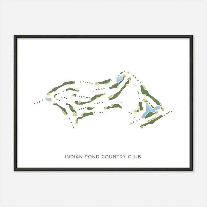 Print of Indian Pond Country Club Modern Map