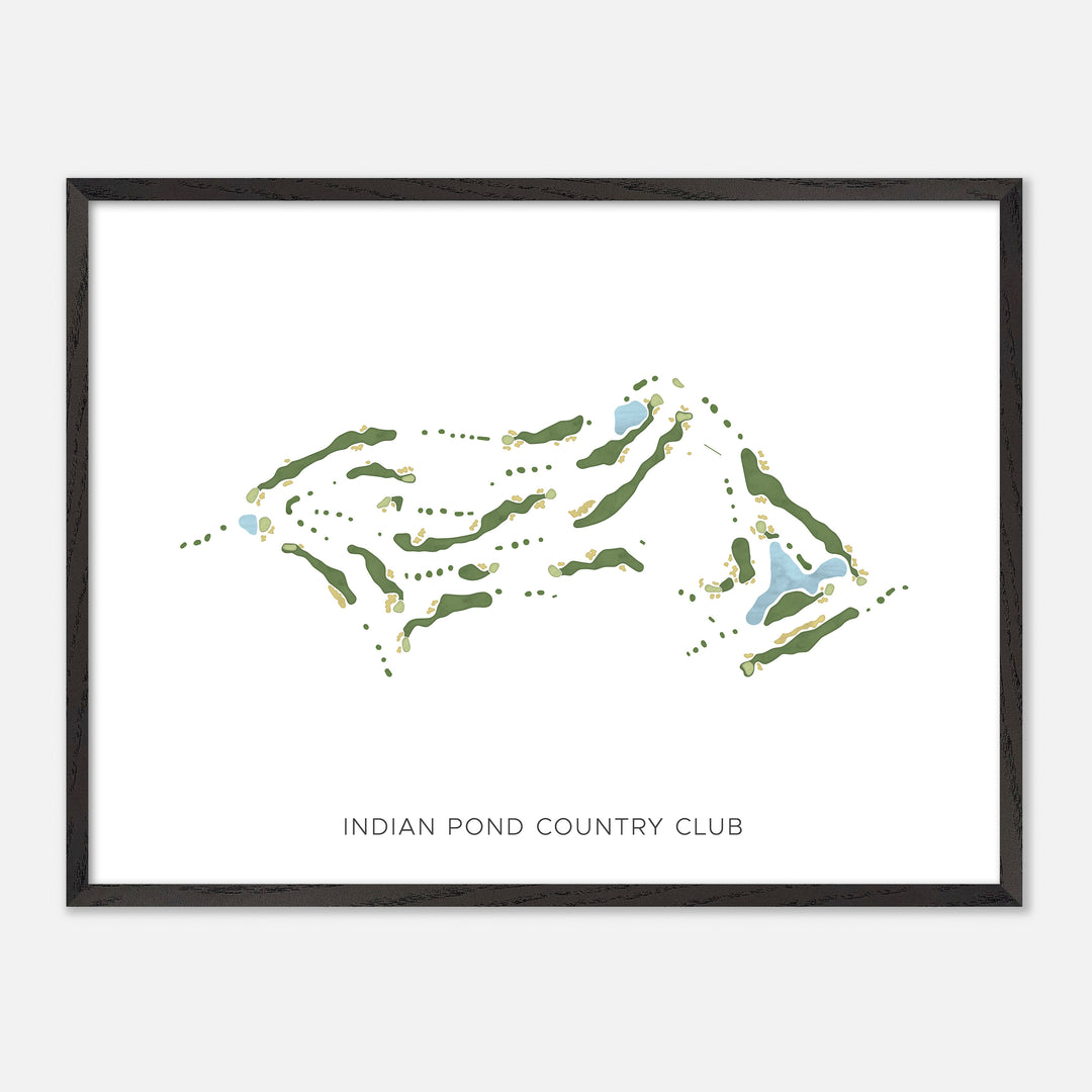 Print of Indian Pond Country Club Modern Map