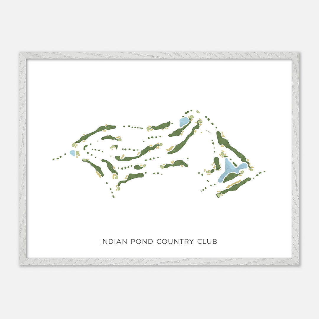 Print of Indian Pond Country Club Modern Map