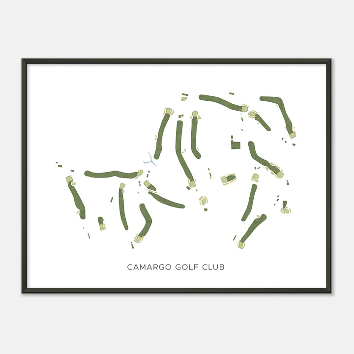 Print of Camargo Golf Club Modern Map