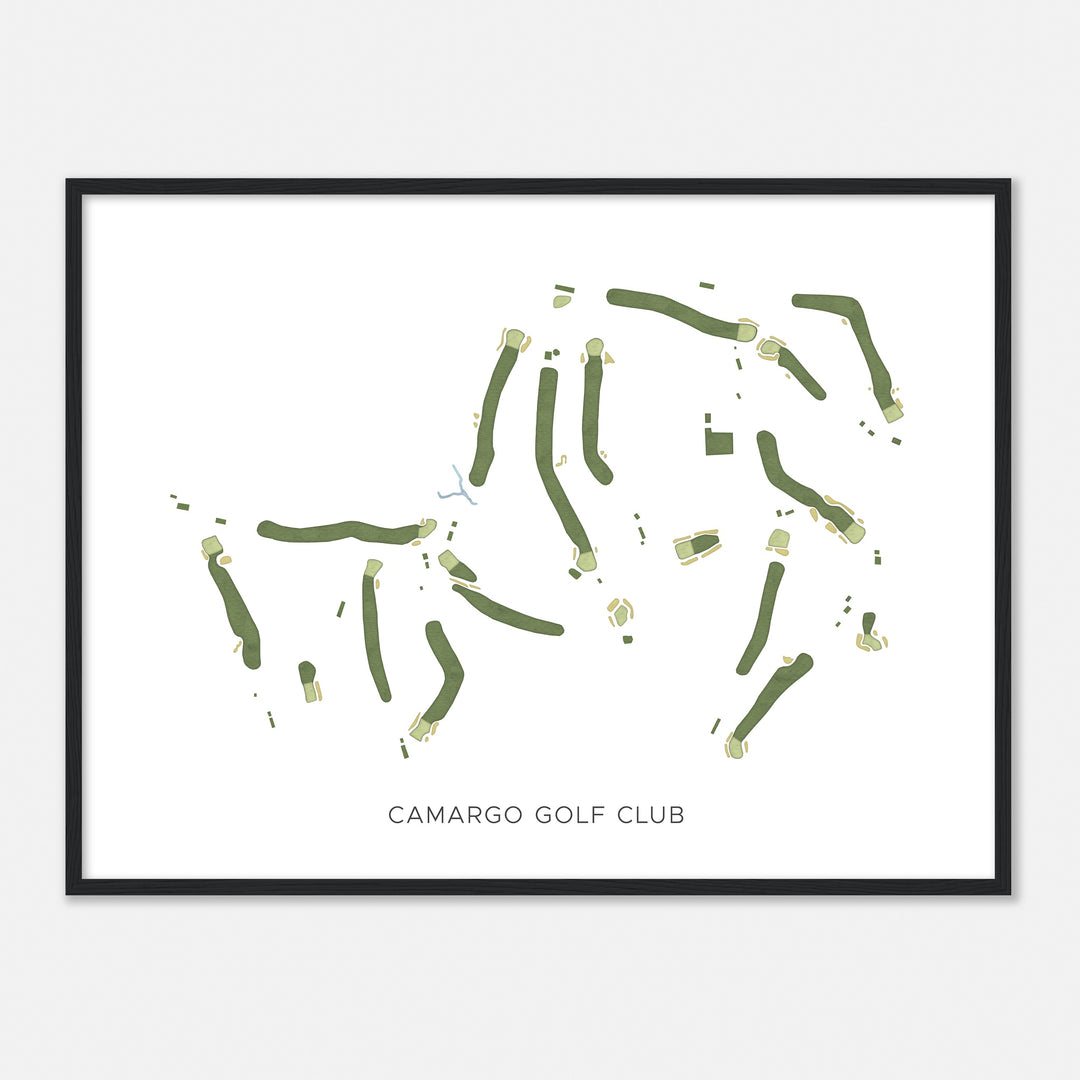 Print of Camargo Golf Club Modern Map
