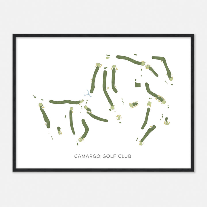 Print of Camargo Golf Club Modern Map