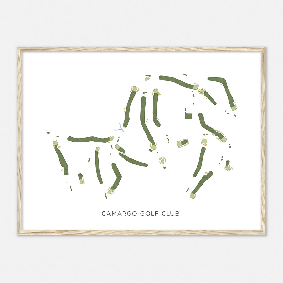 Print of Camargo Golf Club Modern Map