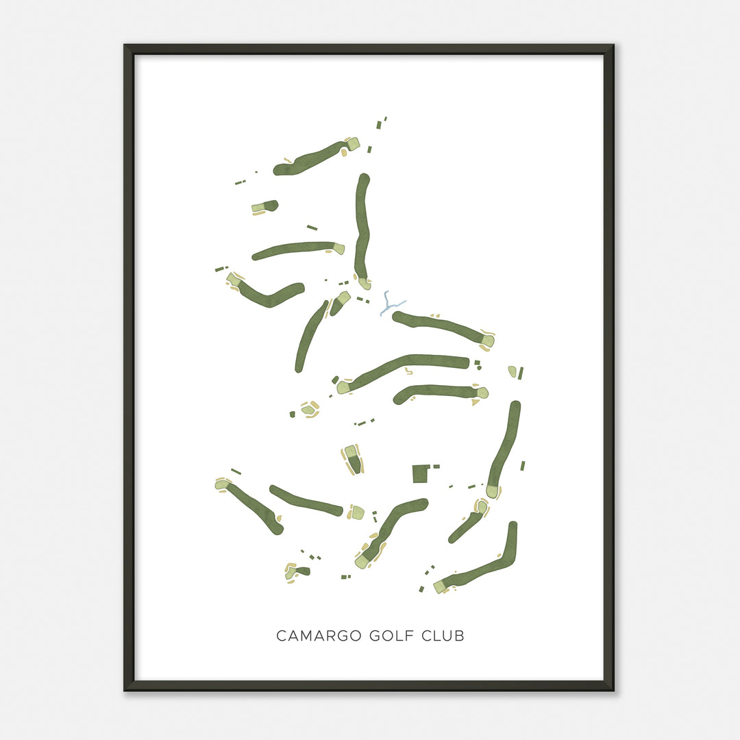 Print of Camargo Golf Club Modern Map