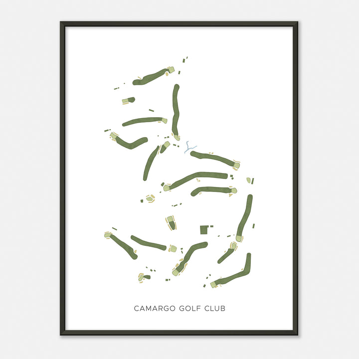 Print of Camargo Golf Club Modern Map