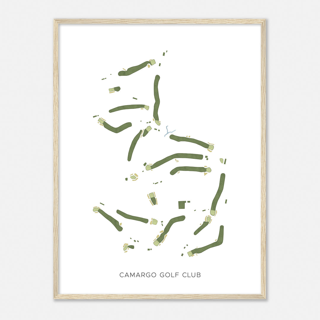 Print of Camargo Golf Club Modern Map