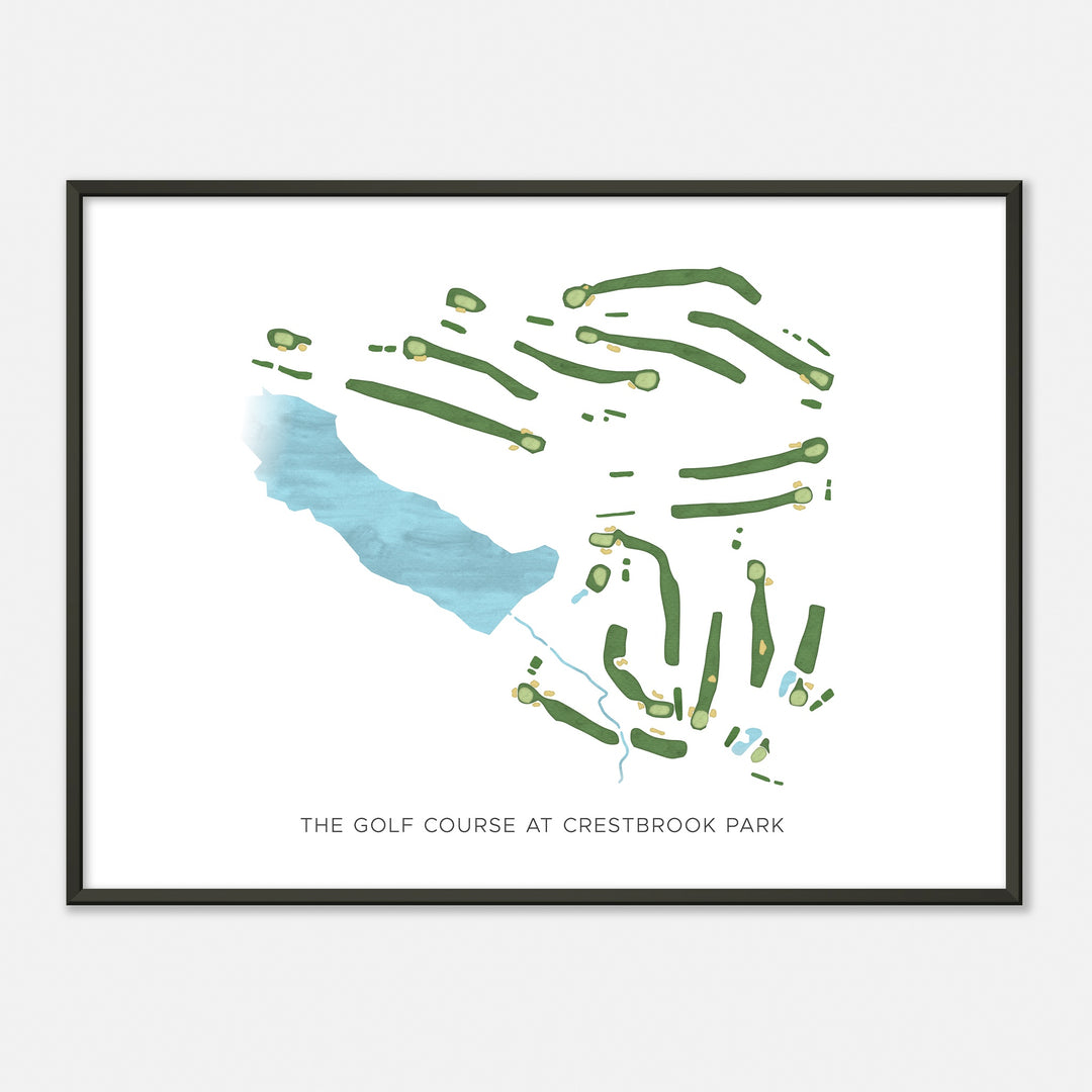 Print of The Golf Course At Crestbrook Park Modern Map