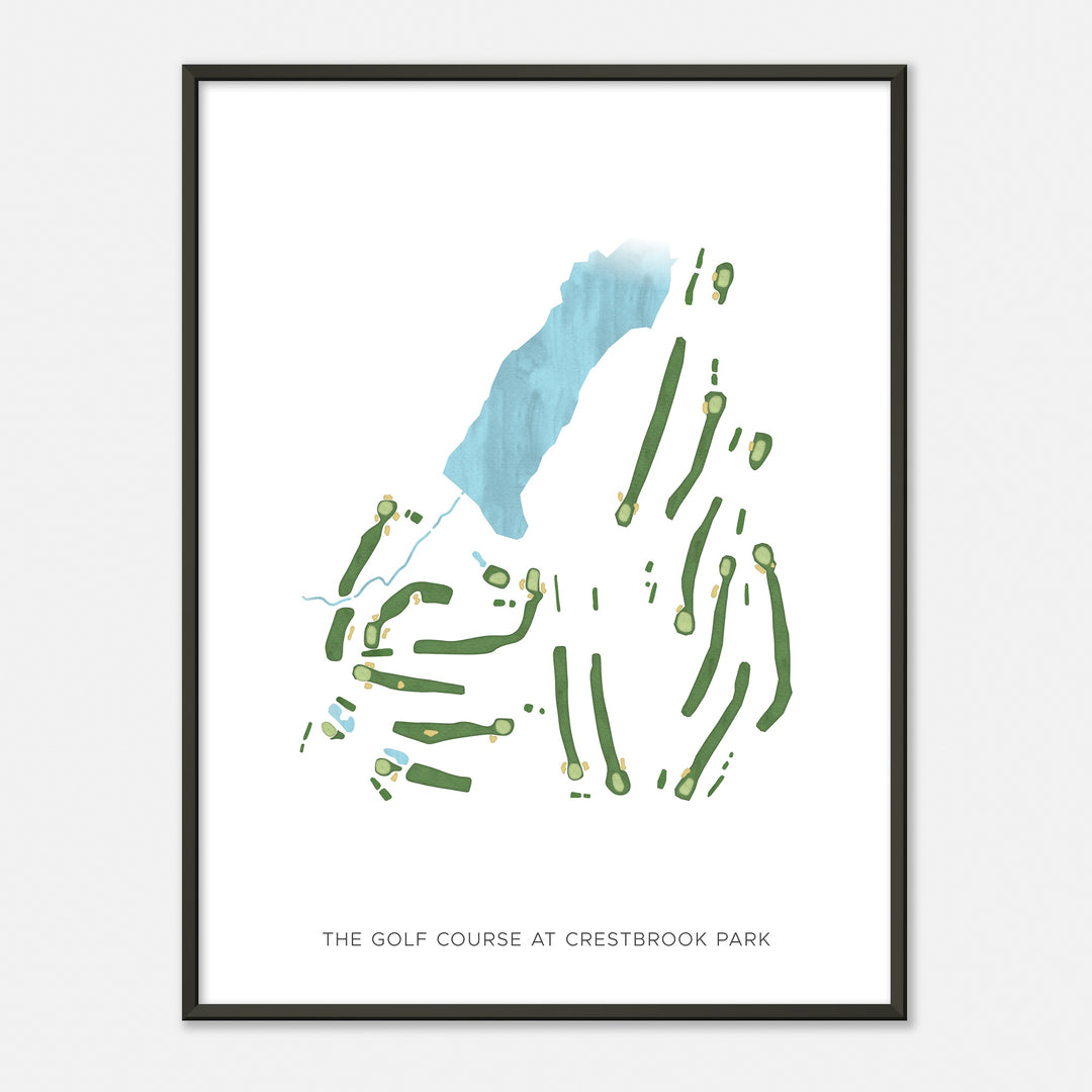 Print of The Golf Course At Crestbrook Park Modern Map