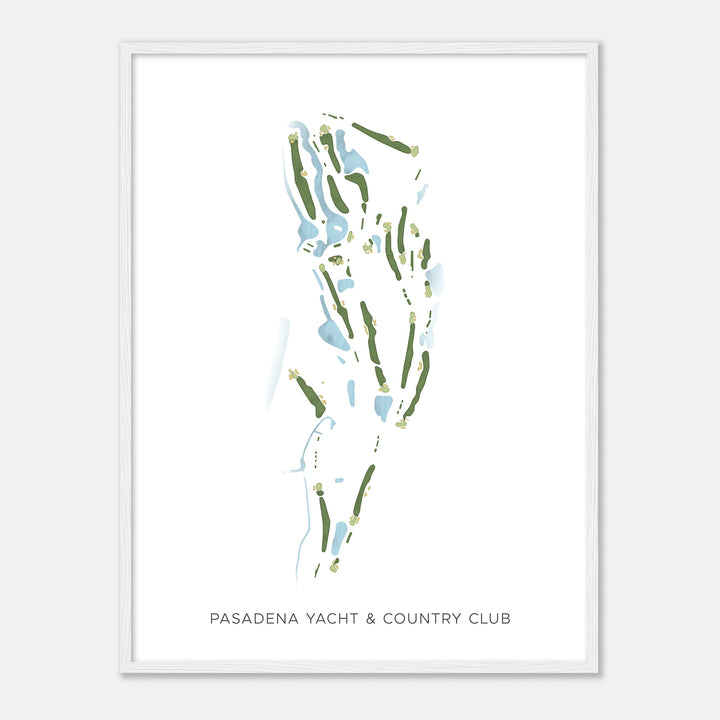 Print of Pasadena Yacht & Country Club Modern Map