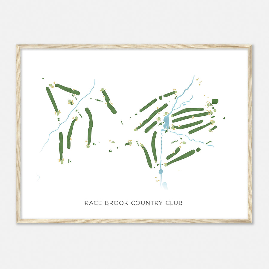 Print of Race Brook Country Club Modern Map