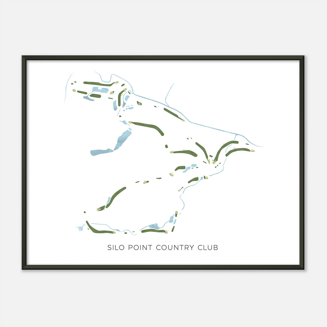 Print of Silo Point Country Club Modern Map