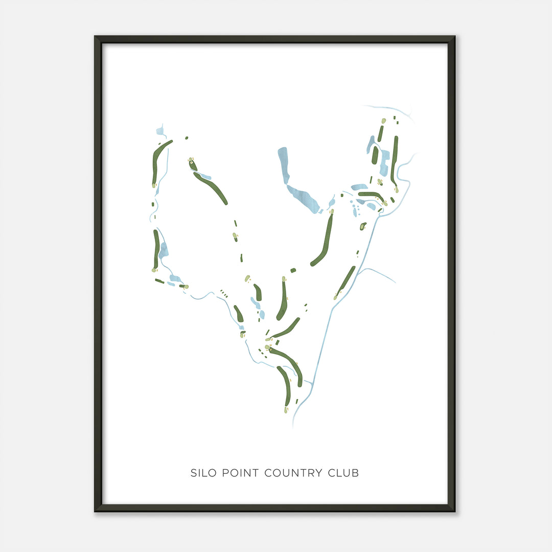 Print of Silo Point Country Club Modern Map