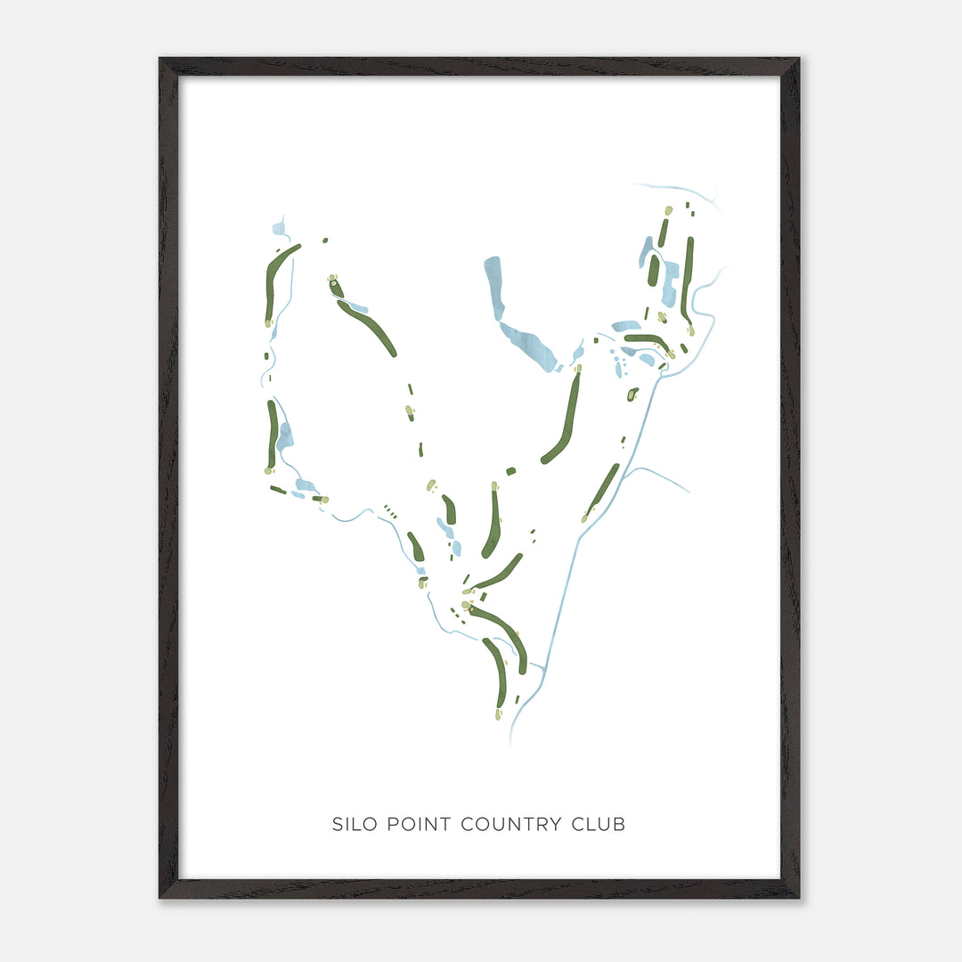 Print of Silo Point Country Club Modern Map