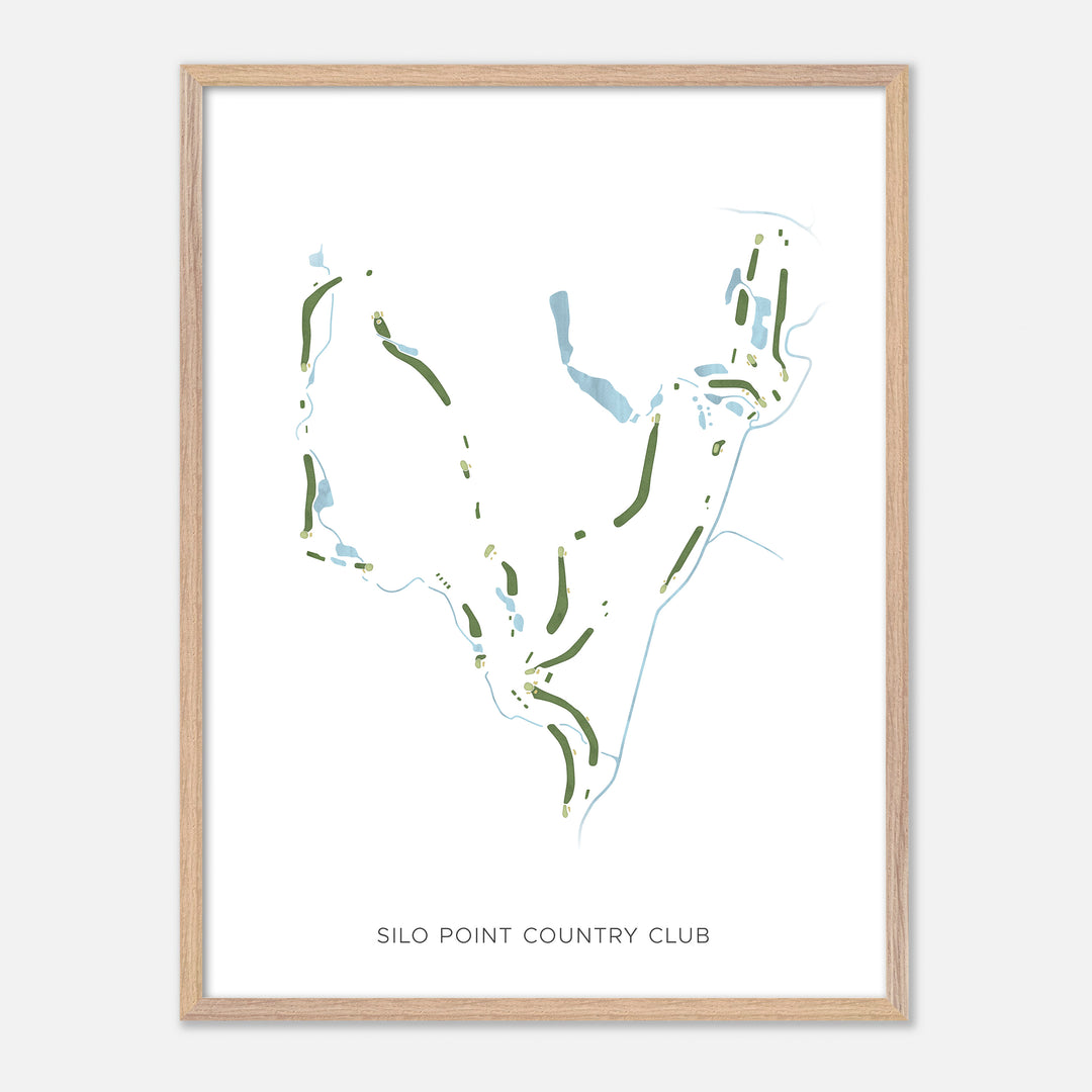 Print of Silo Point Country Club Modern Map