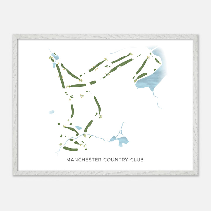 Print of Manchester Country Club Modern Map