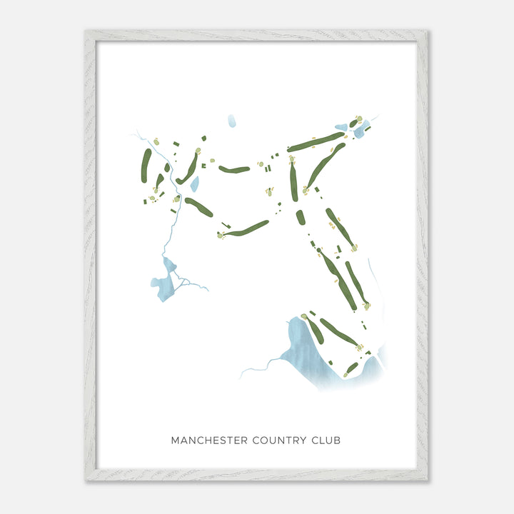 Print of Manchester Country Club Modern Map
