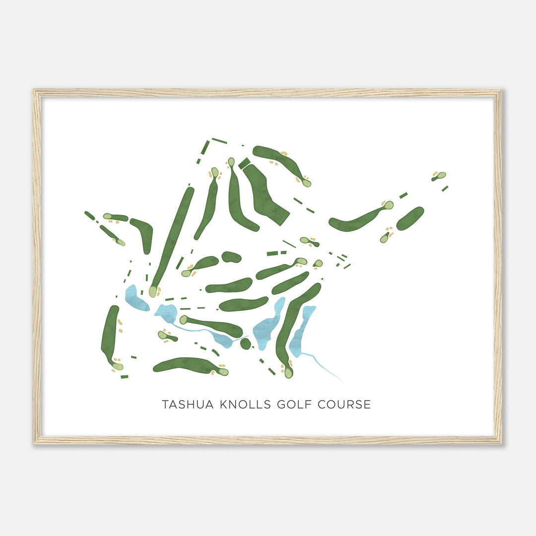 Print of Tashua Knolls Golf Course Modern Map