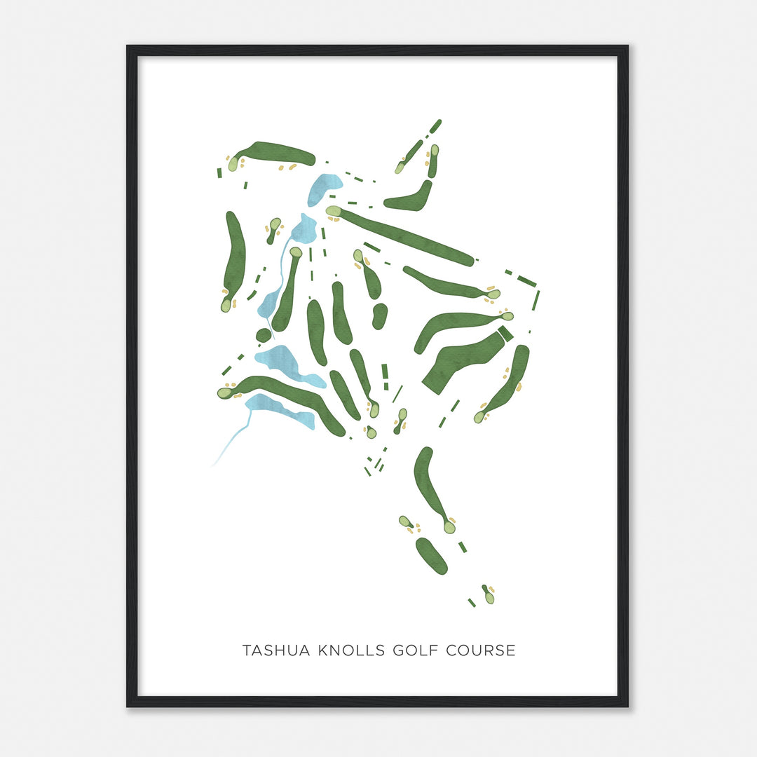 Print of Tashua Knolls Golf Course Modern Map