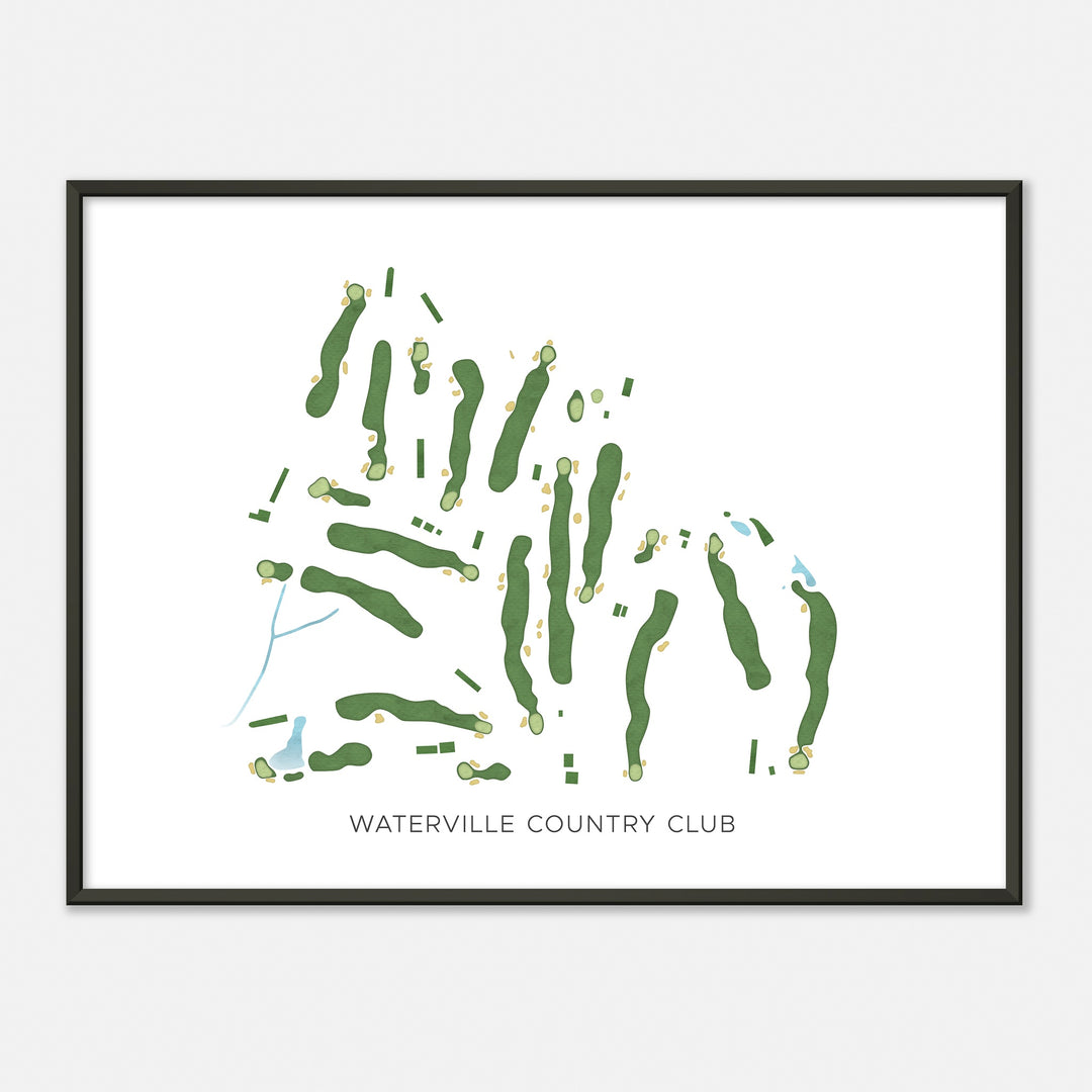 Print of Waterville Country Club Modern Map