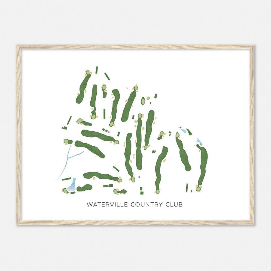 Print of Waterville Country Club Modern Map