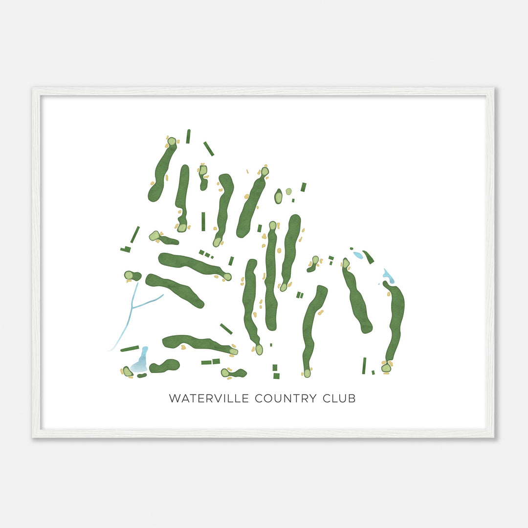 Print of Waterville Country Club Modern Map