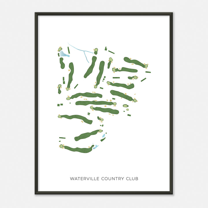 Print of Waterville Country Club Modern Map