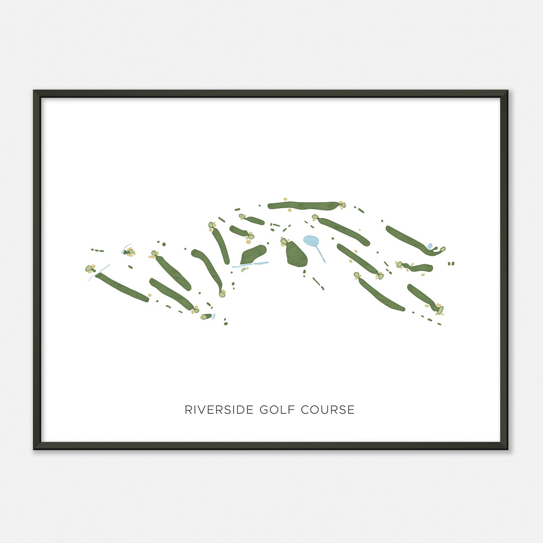 Print of Riverside Golf Course Modern Map