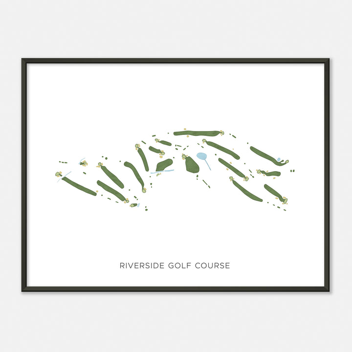 Print of Riverside Golf Course Modern Map