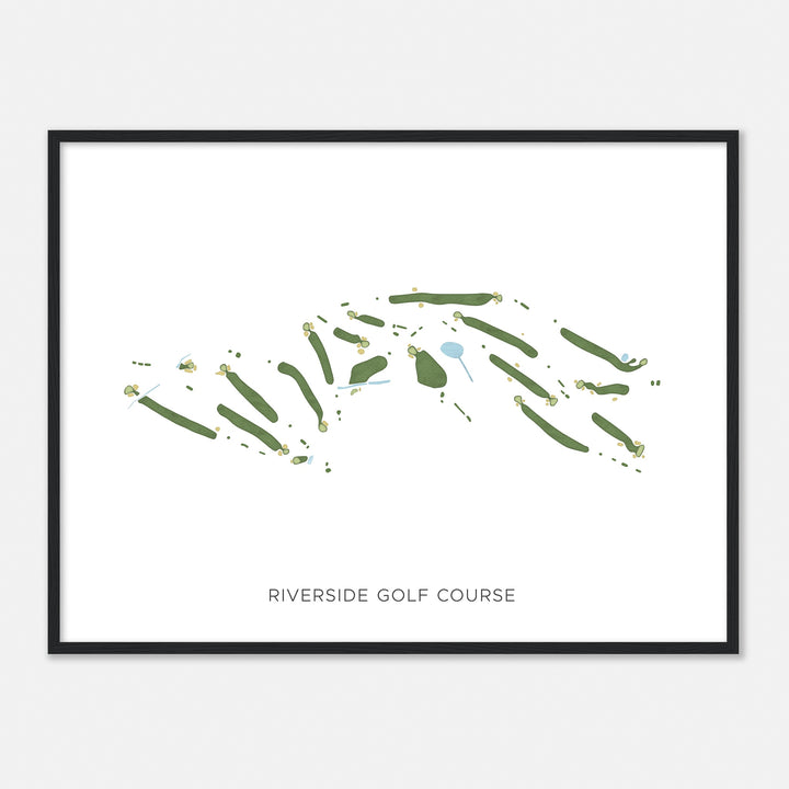 Print of Riverside Golf Course Modern Map