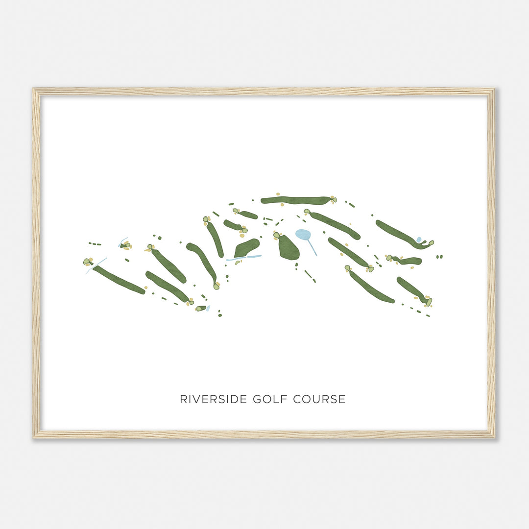 Print of Riverside Golf Course Modern Map