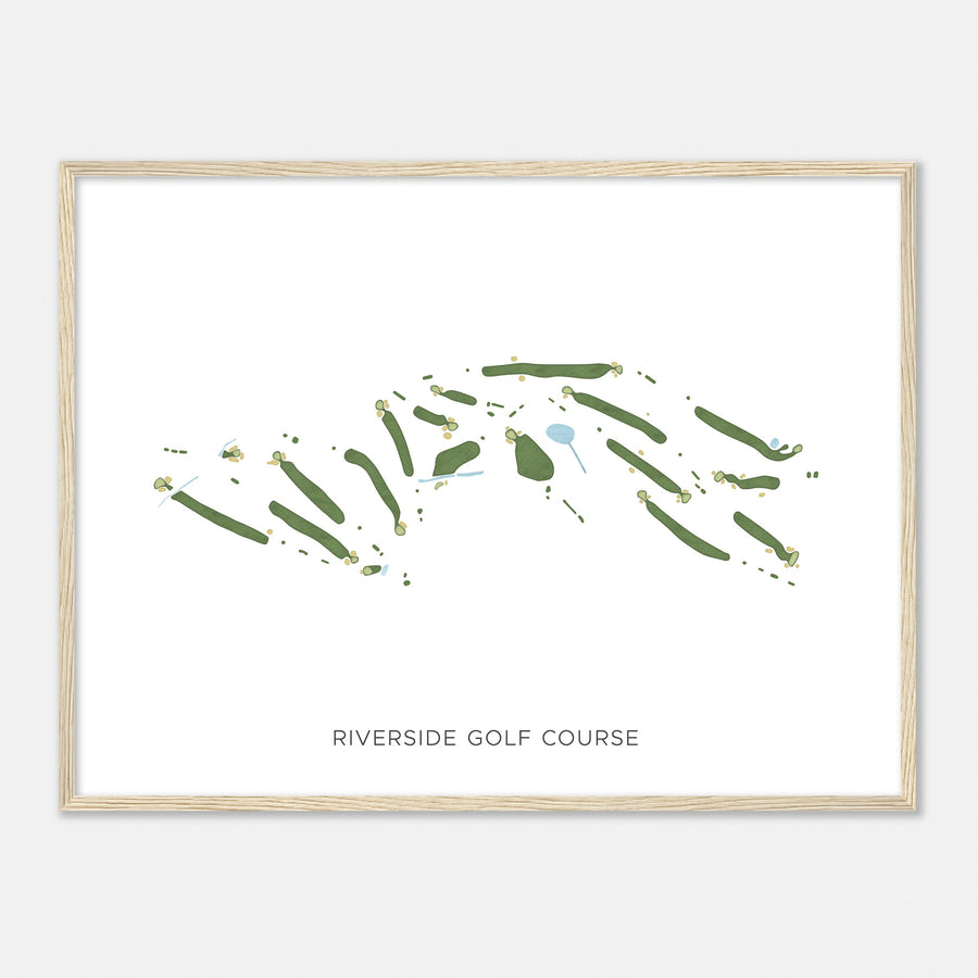 Print of Riverside Golf Course Modern Map